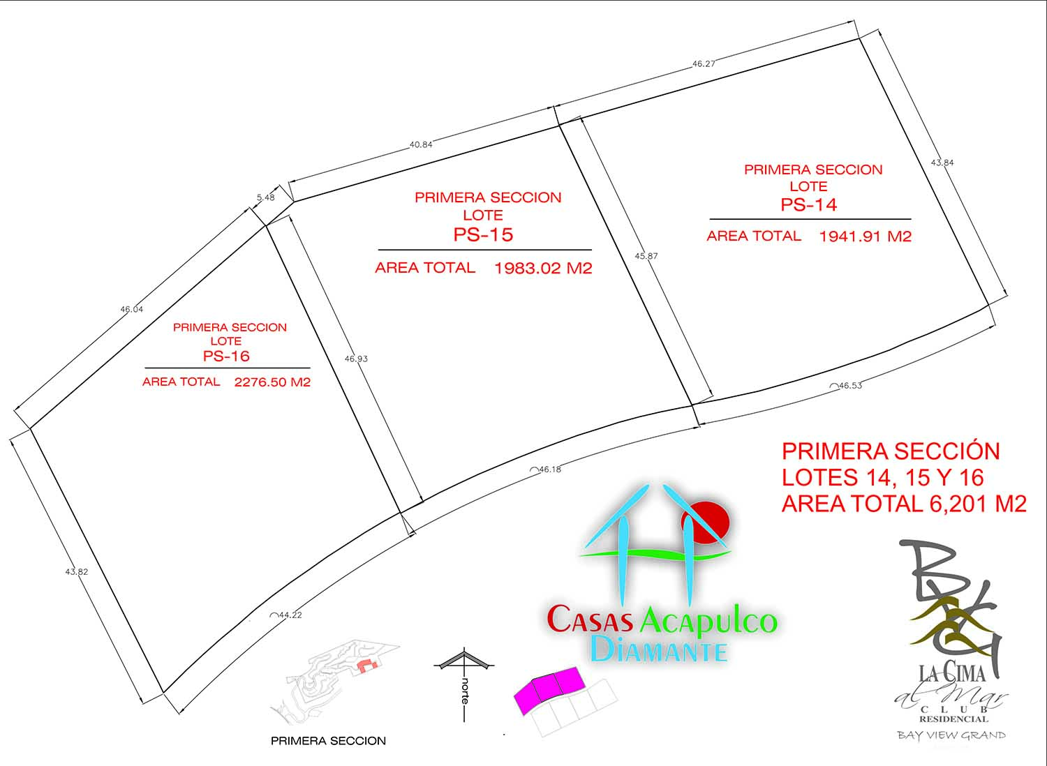 Terreno La Cima PS 14, 15 y 16 - Plano 1 Terreno La Cima PS 14, 15 y 16 - Plano 1