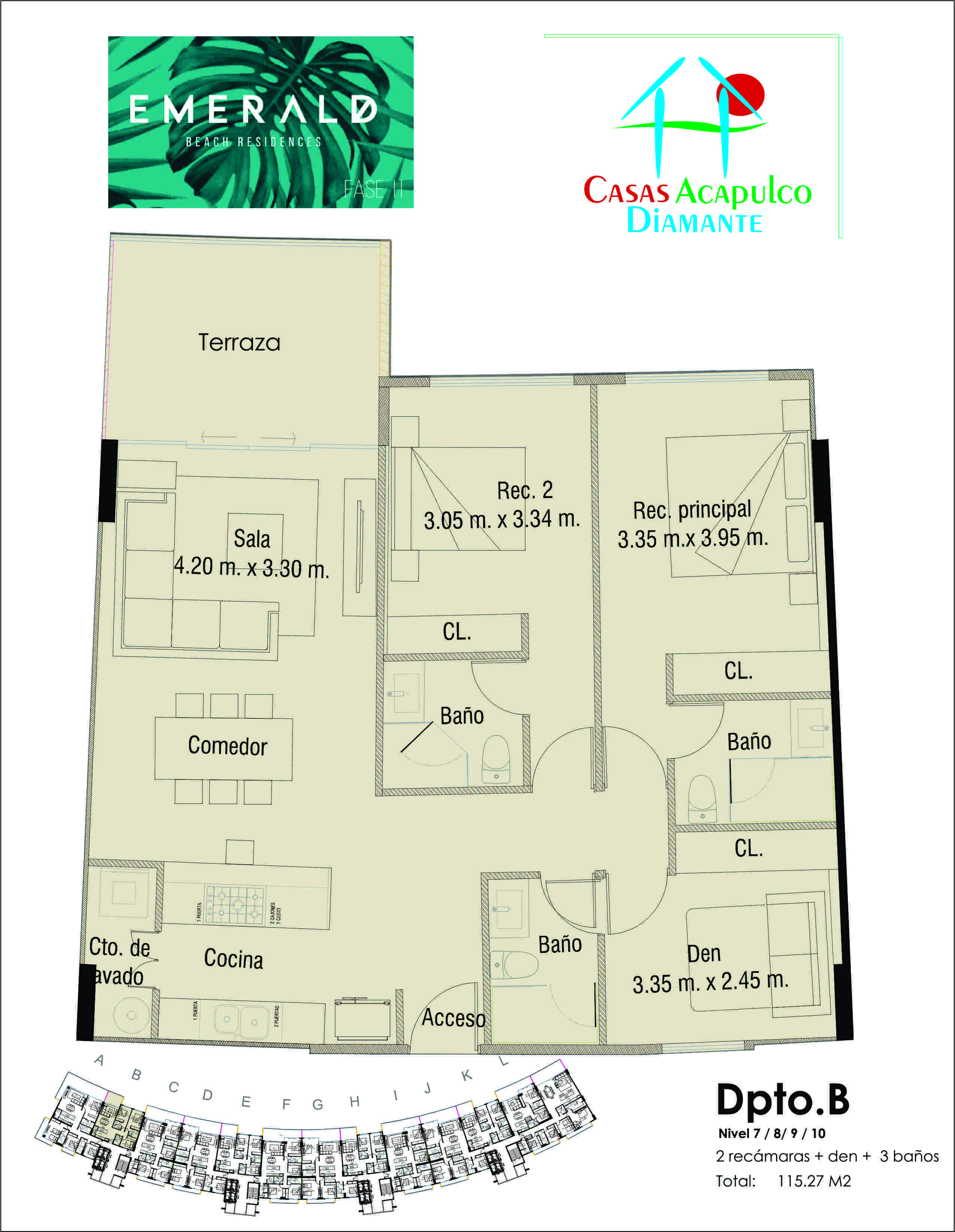 La Isla Emerald B8 - Plano 1 La Isla Emerald B8 - Plano 1