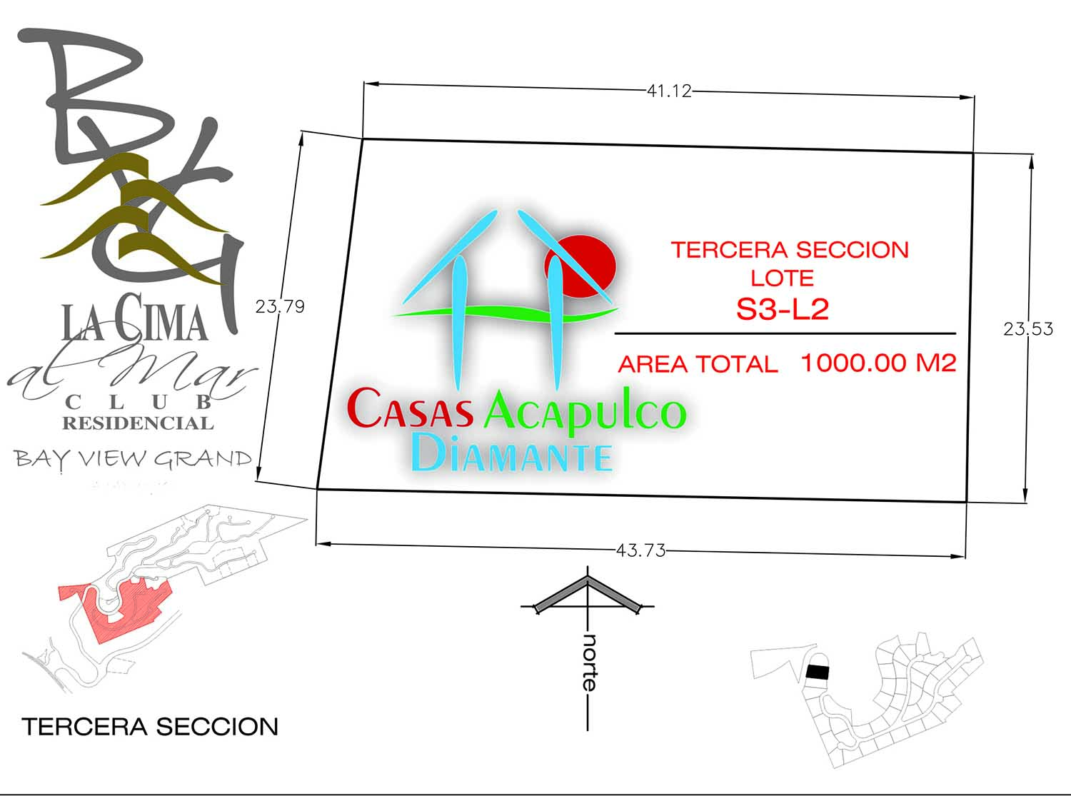 Terreno La Cima S3 L2 - Plano 1 Terreno La Cima S3 L2 - Plano 1