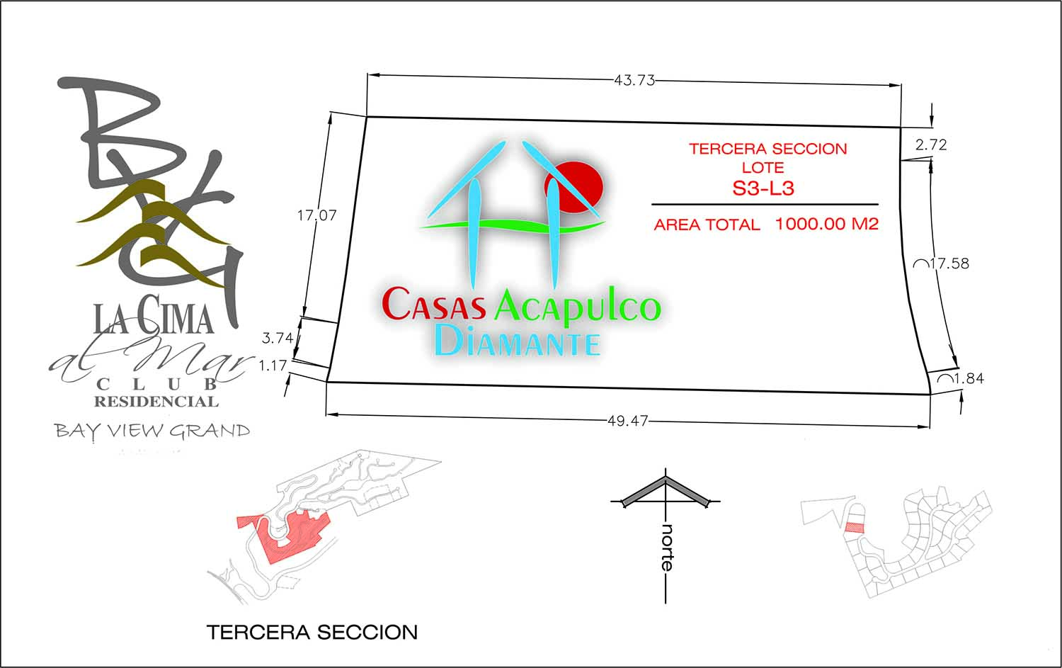 Terreno La Cima S3 L3 - Plano 1 Terreno La Cima S3 L3 - Plano 1