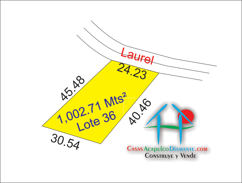 Terreno Laurel 36 - Medidas 1 Terreno Laurel 36 - Medidas 1